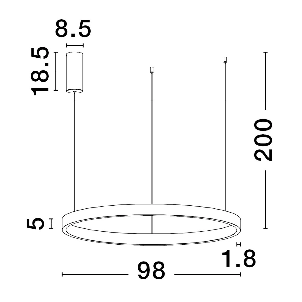 Suspension dorée Elowen design Ø 98cm Lyora 5212017439147