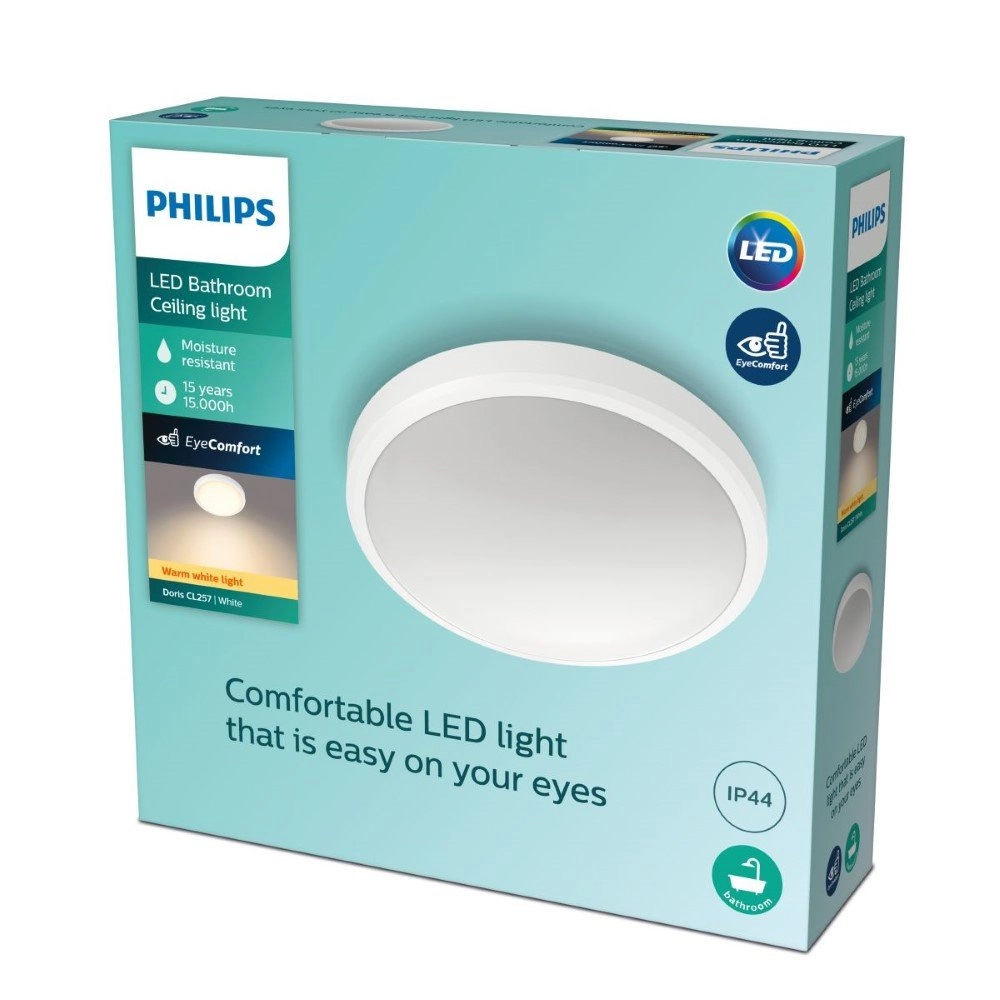 Plafonnier blanc Doris Ø 31 cm Philips 8718699758882