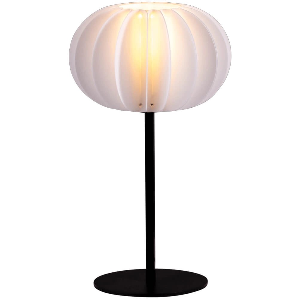 Lampe de table design Arena avec capuche blanche Lampe de table design Arena avec capuche blanche