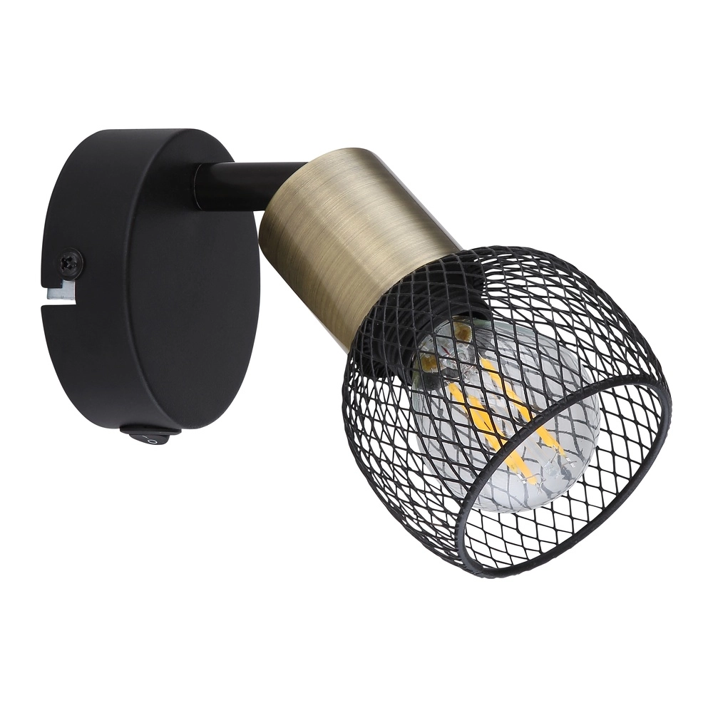 Lampe murale Fiastra noir avec maille Globo 9007371424115