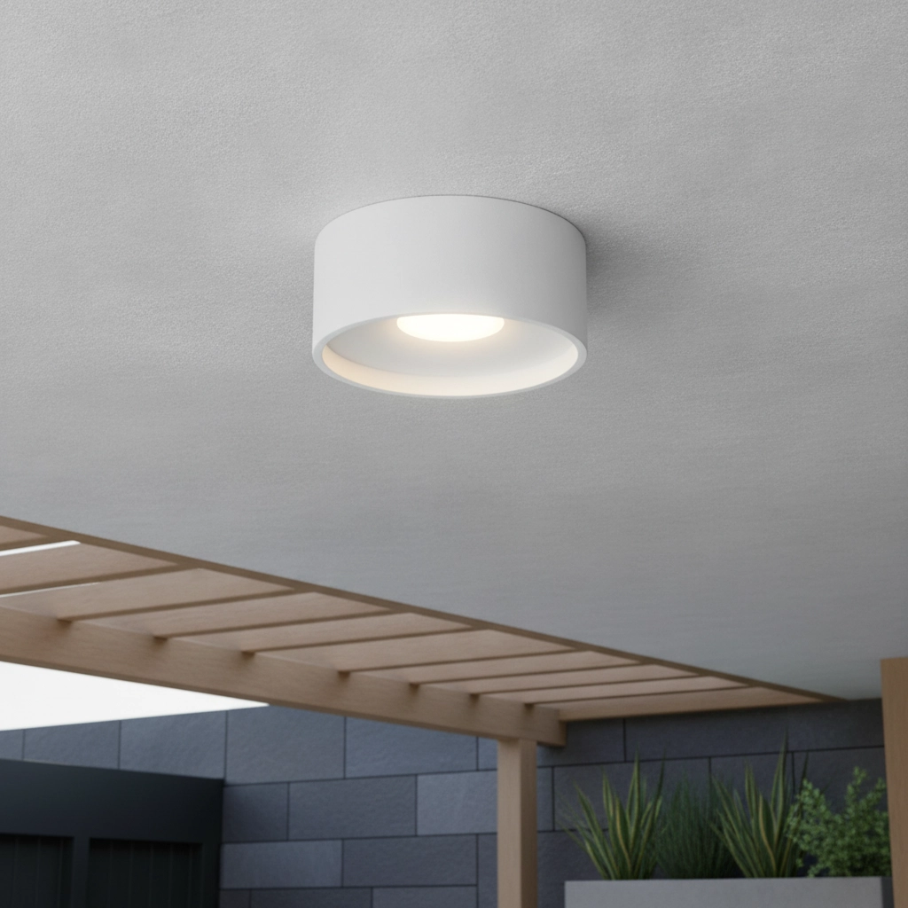 Plafonnier élégant Oran Ø 12cm blanc