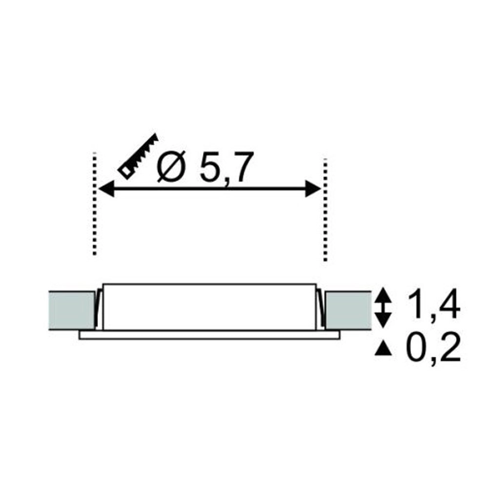 LED downlighter Ceilinglight DL 126 chrome SLV 4024163138024