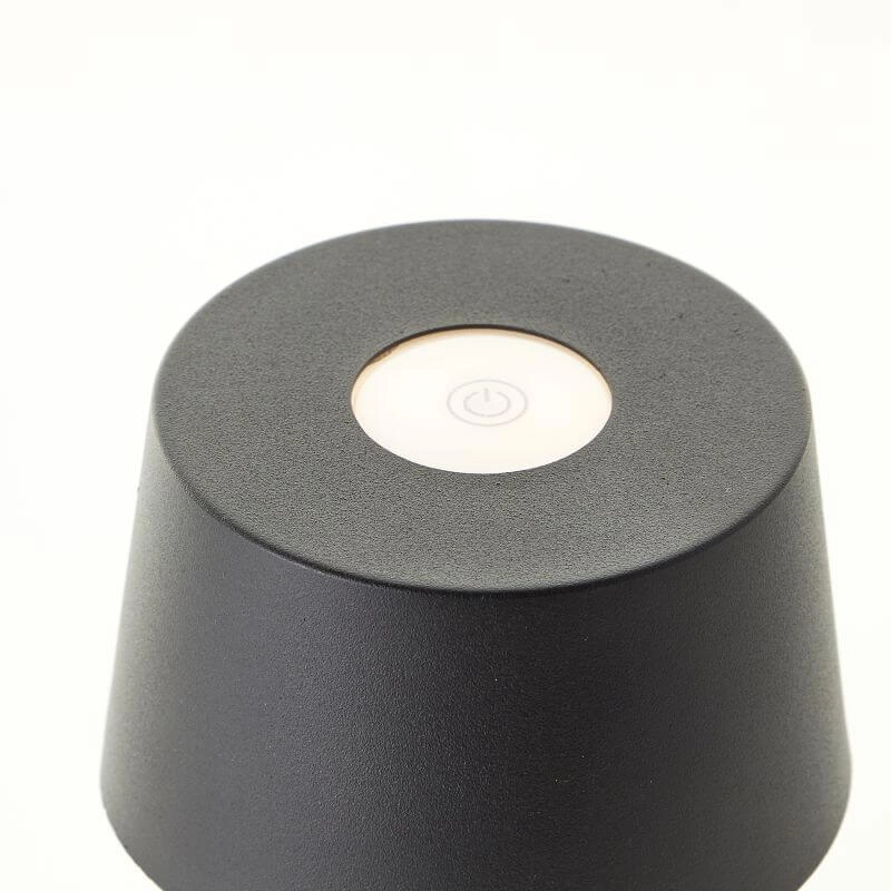 Lampe de table rechargeable Jona noir Brilliant 4004353449086