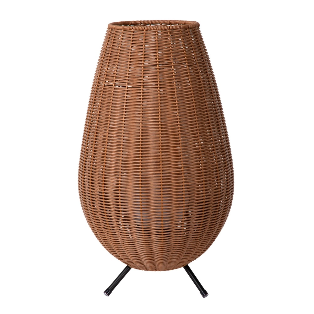 Lampe de table rechargeable Colin Ip44 Rotin