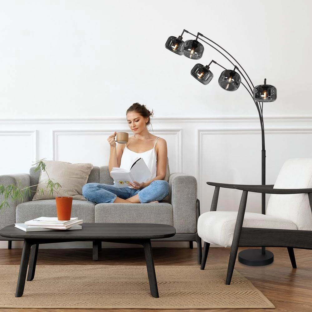 Lampadaire noir Tenebris 5 lumières Steinhauer 8712746178166