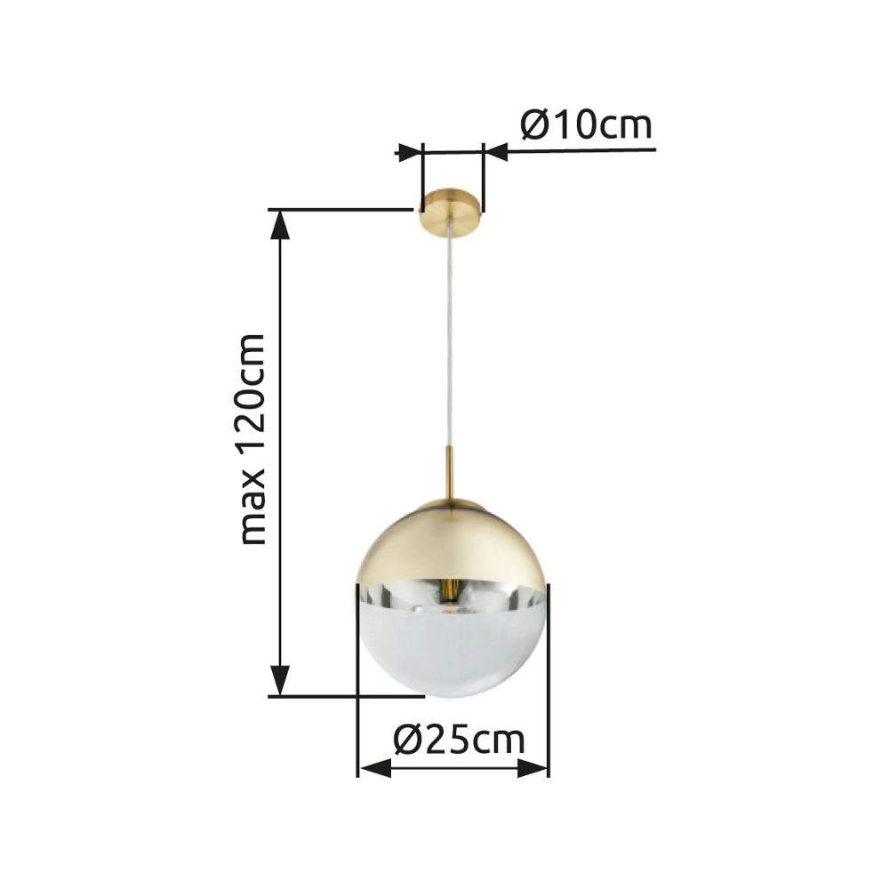 Lampe suspendue Varus or Ø 25cm Globo 9007371380459