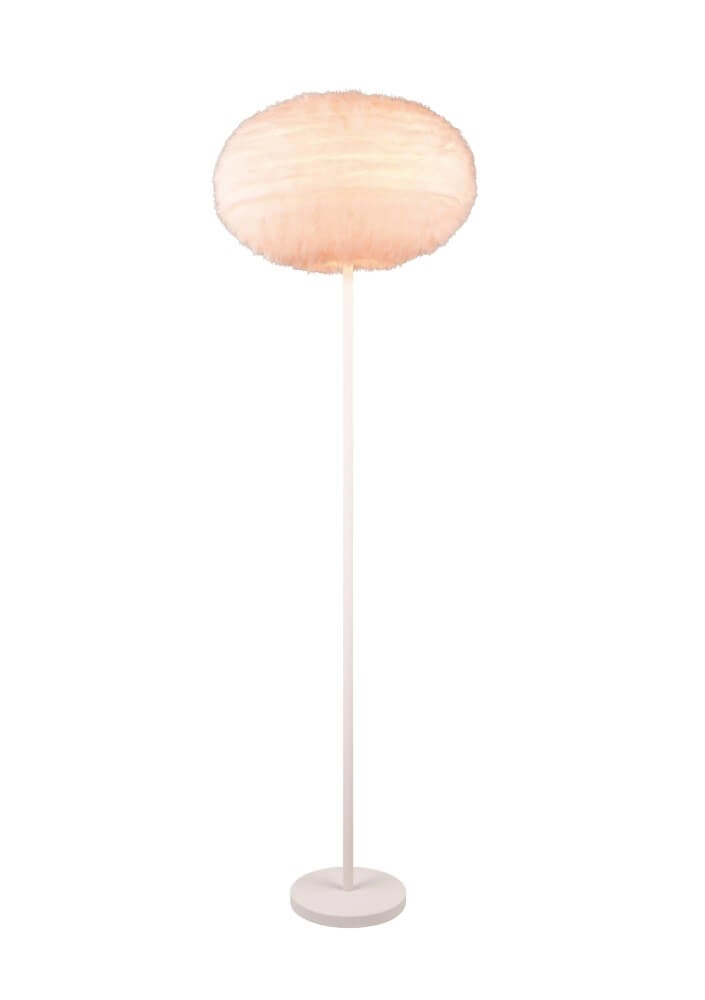 Lampadaire en tissu Furry crème Ø 50cm Trio 4017807600148