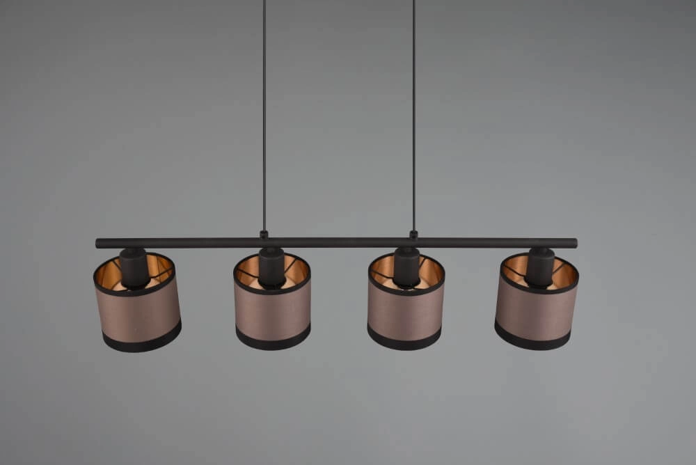 Lampe suspendue Davos taupe 4 lumières Trio 4017807574333