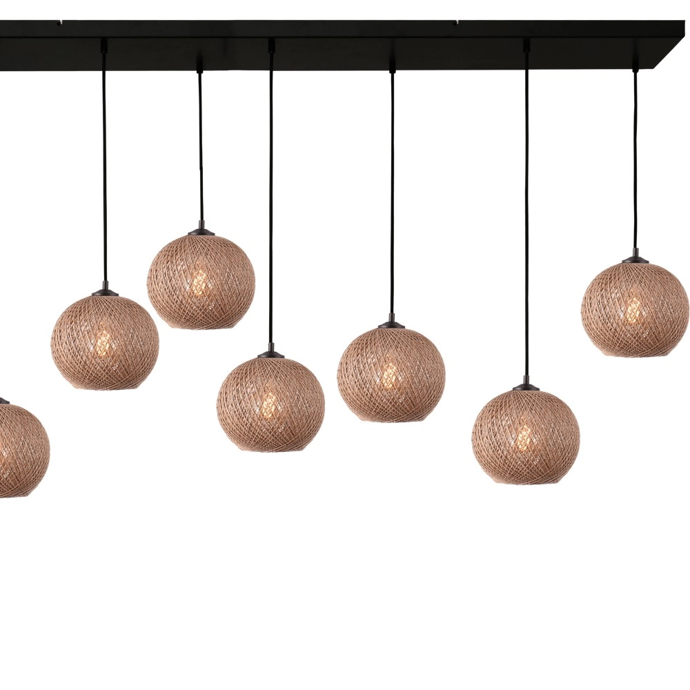 Lampe suspendue à 8 lampes Corda rotin Ø 20cm Masterlight 8718121353715