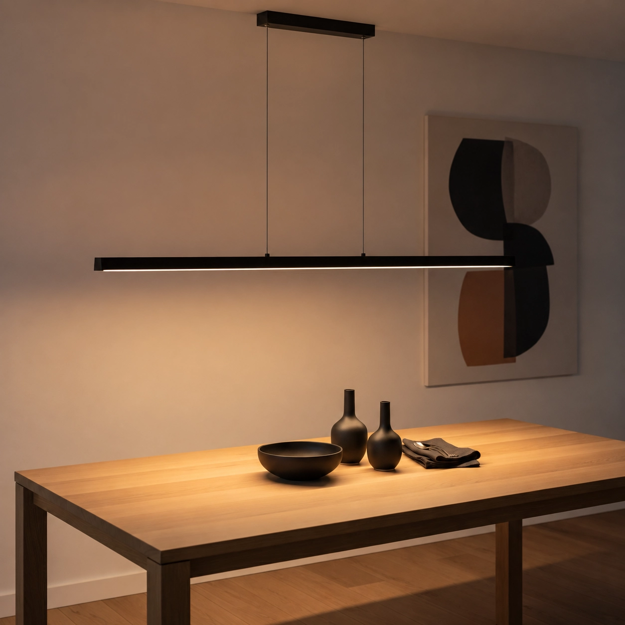 Suspension élégante Kondora 2 S noir 118.5cm