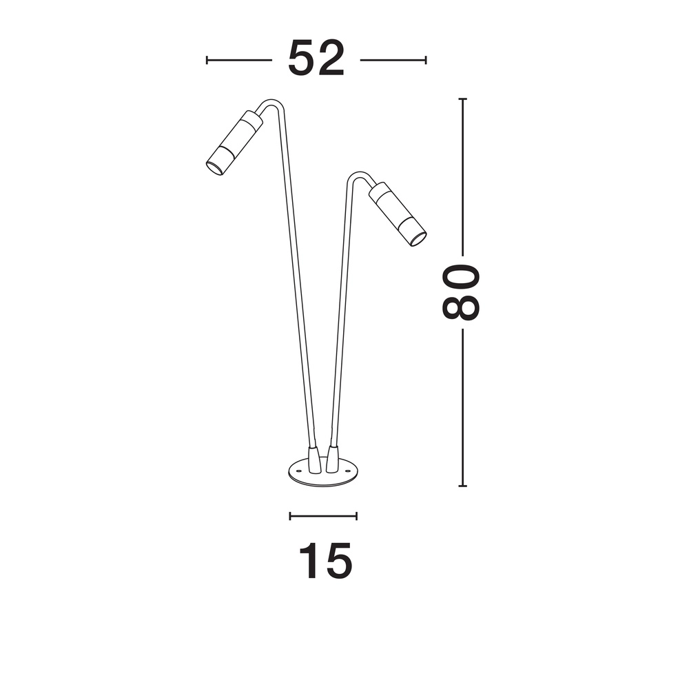 Lampe de jardin Aether double anthracite Lyora 5212017453952