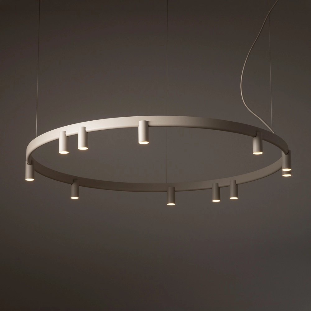 Lampe pendante de conception Fourty brun sable Ø 116 cm Lyora 5903139122870