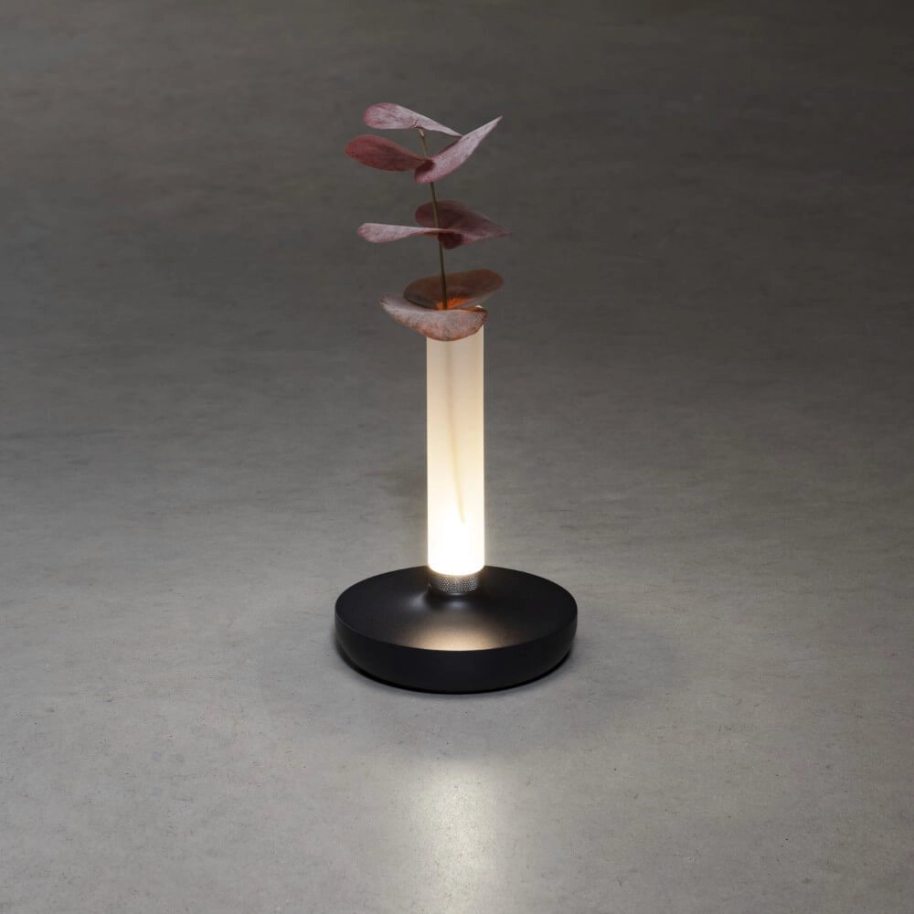 Lampe de table rechargeable Biarritz noir KonstSmide 7318308277530