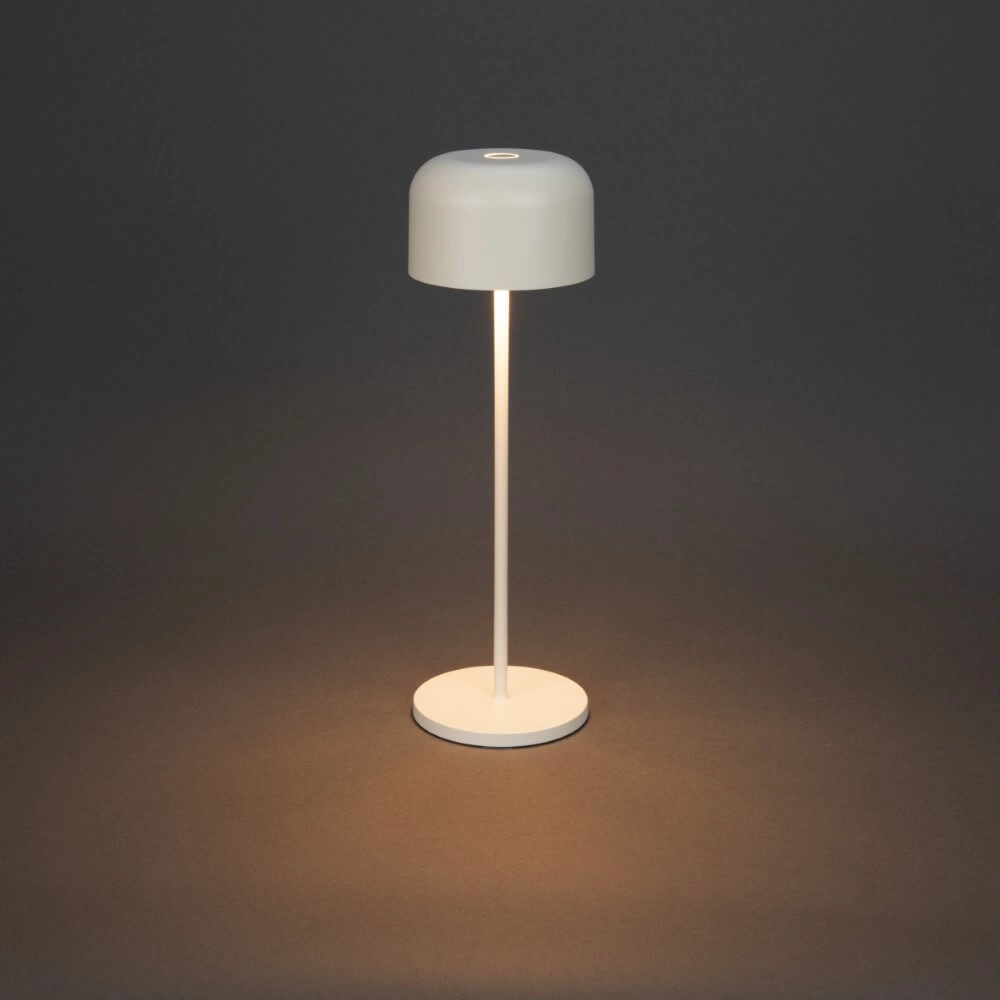 Lampe de table blanche Lille rechargeable KonstSmide 7318307834253