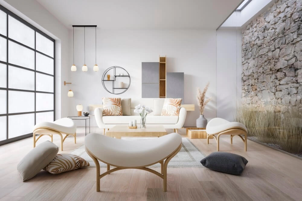 Lampe de table en bois Ella avec verre blanc Searchlight 5053423245287