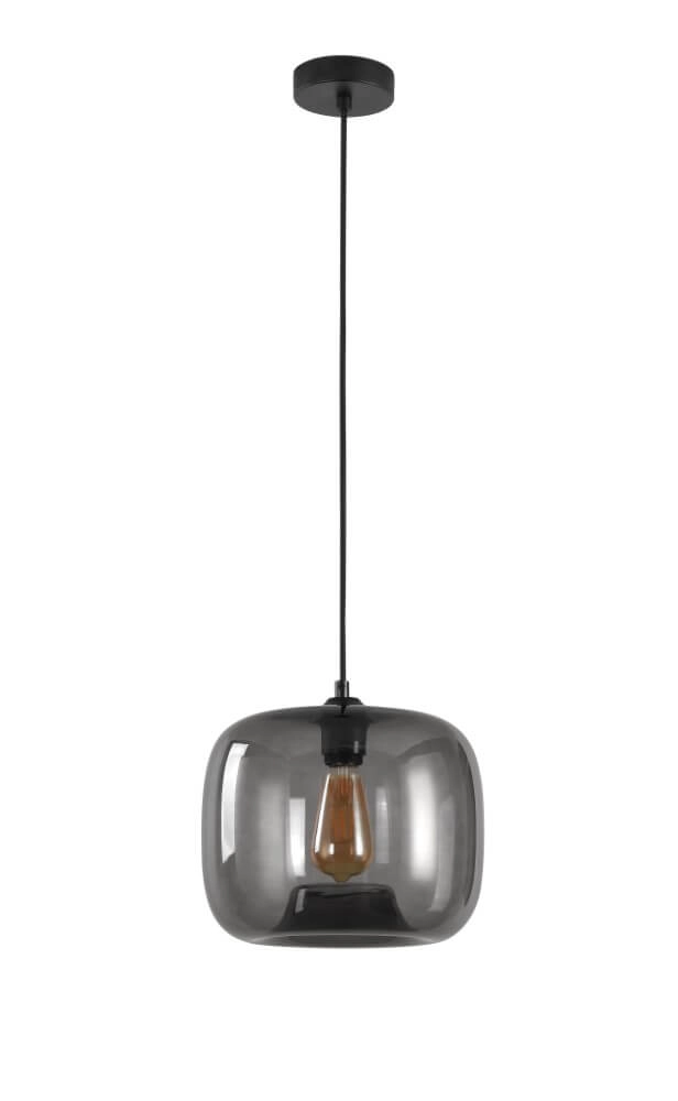 Lampe suspendue Preston verre gris Ø 28cm Artdelight 8719831737796