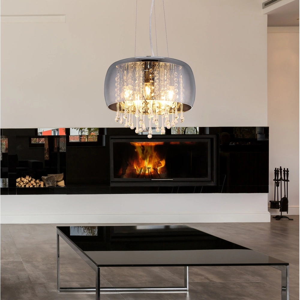 Lampe suspendue Kalla Ø 35cm chromé Globo 9007371385706