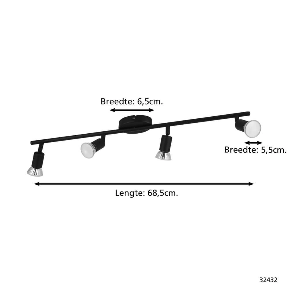Spot en saillie Buzz-Led 4 lumières Eglo 9002759324322