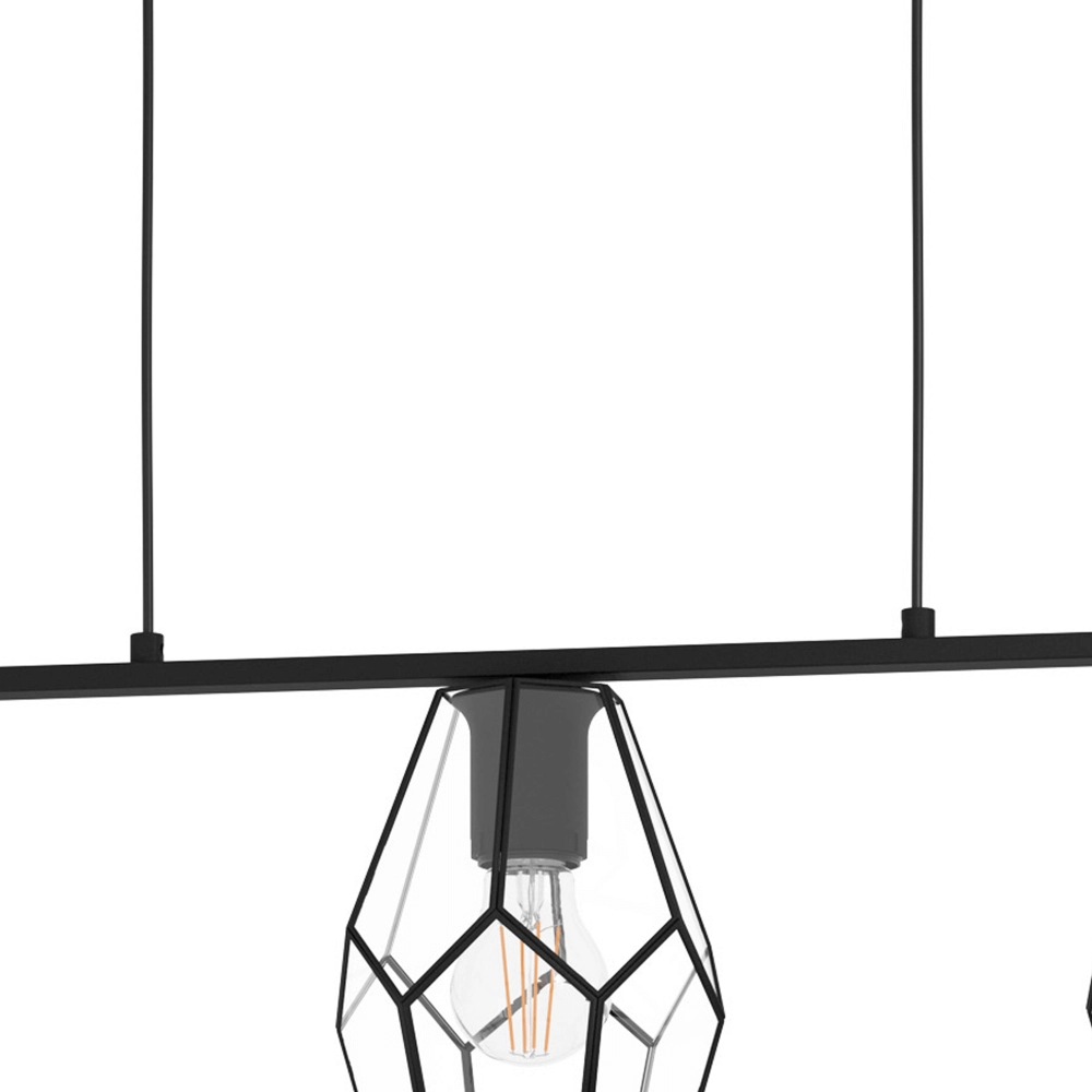 Lampe suspendue pour salle à manger Mardyke noir avec verre Eglo 9002759436445
