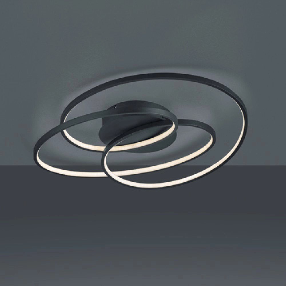 Plafonnier moderne Gale noir Trio 4017807441437