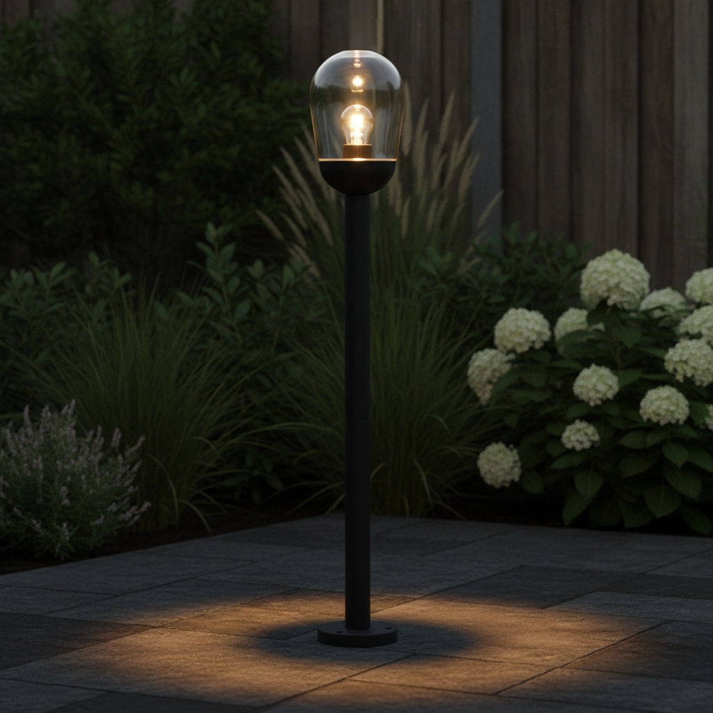 Lampe de jardin Omika gris 97cm