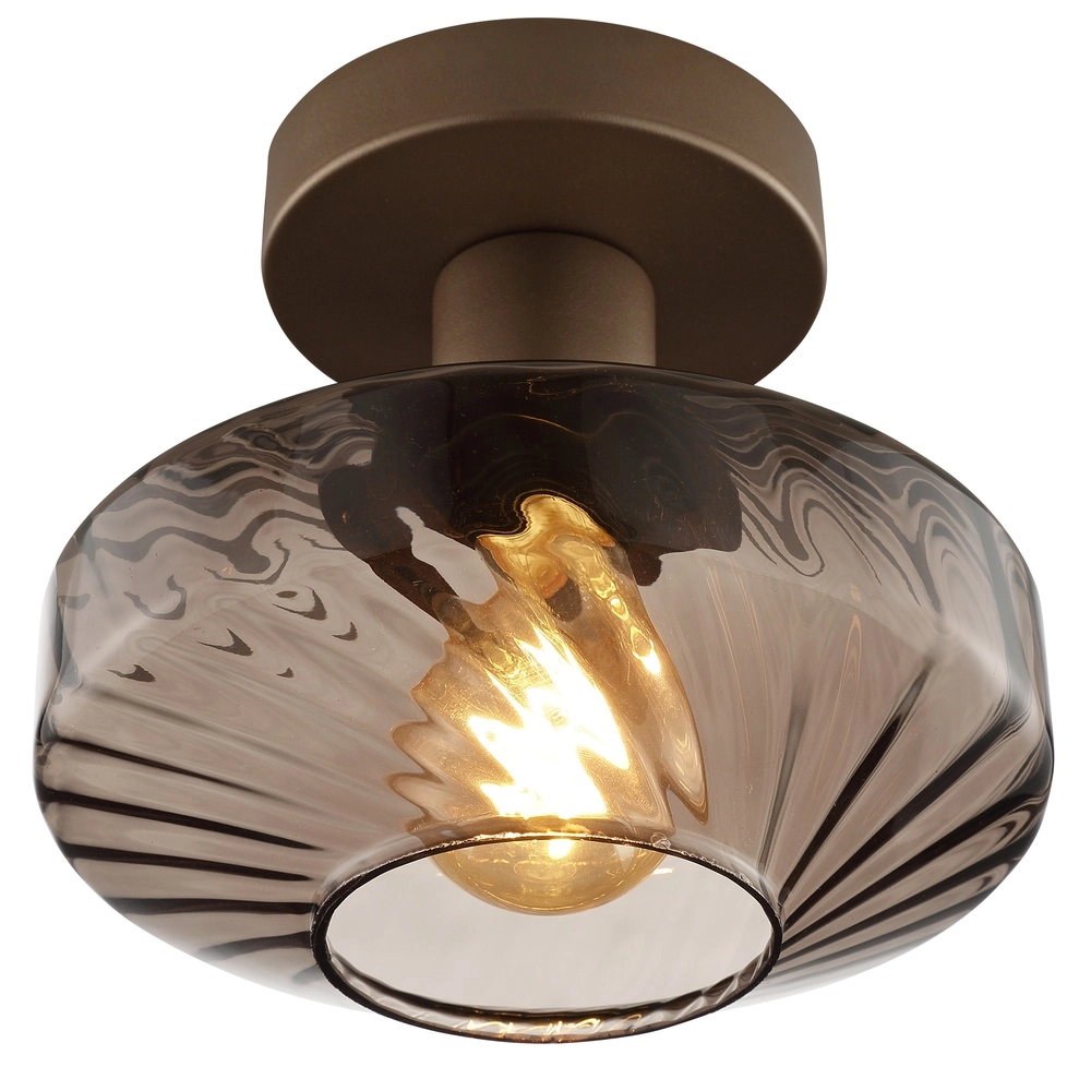 Lampe de plafond unique Lyn brun café Ø 28cm Brilliant 4004353477027