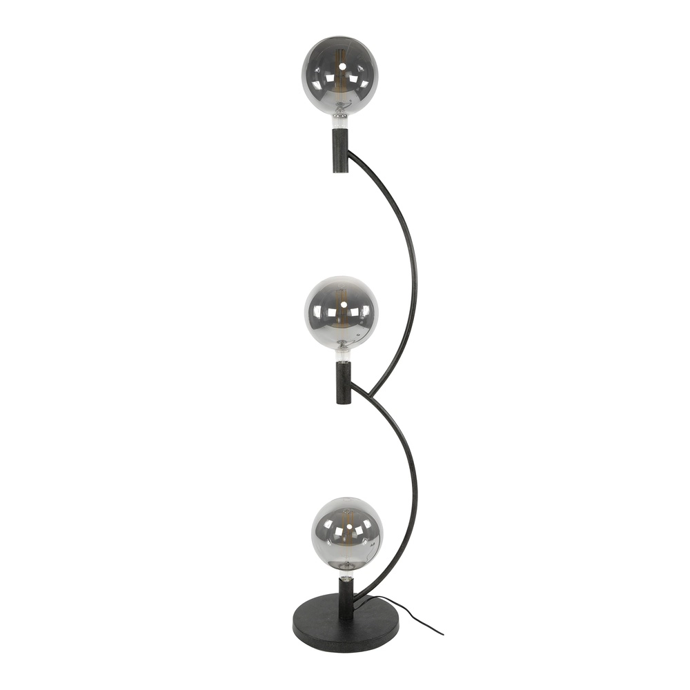 Lampadaire de conception Arcus 3 lumières noires Lyora 8716803515192