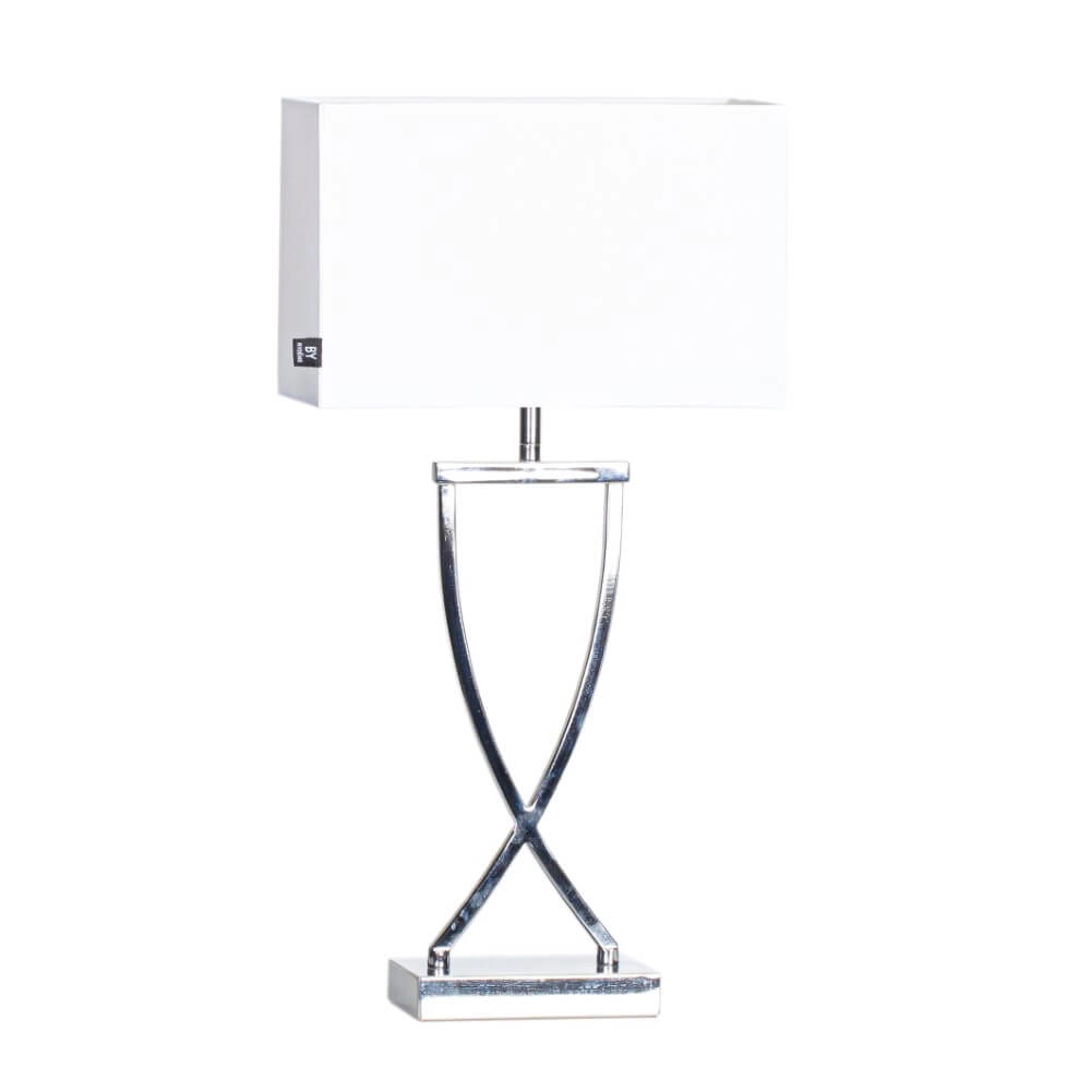 Lampe de table Omega chromé blanc 52cm