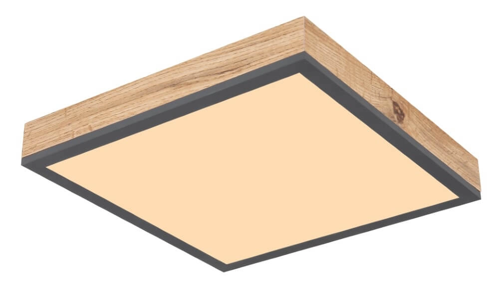 Plafonnier LED en bois Doro 30x30cm Plafonnier LED en bois Doro 30x30cm