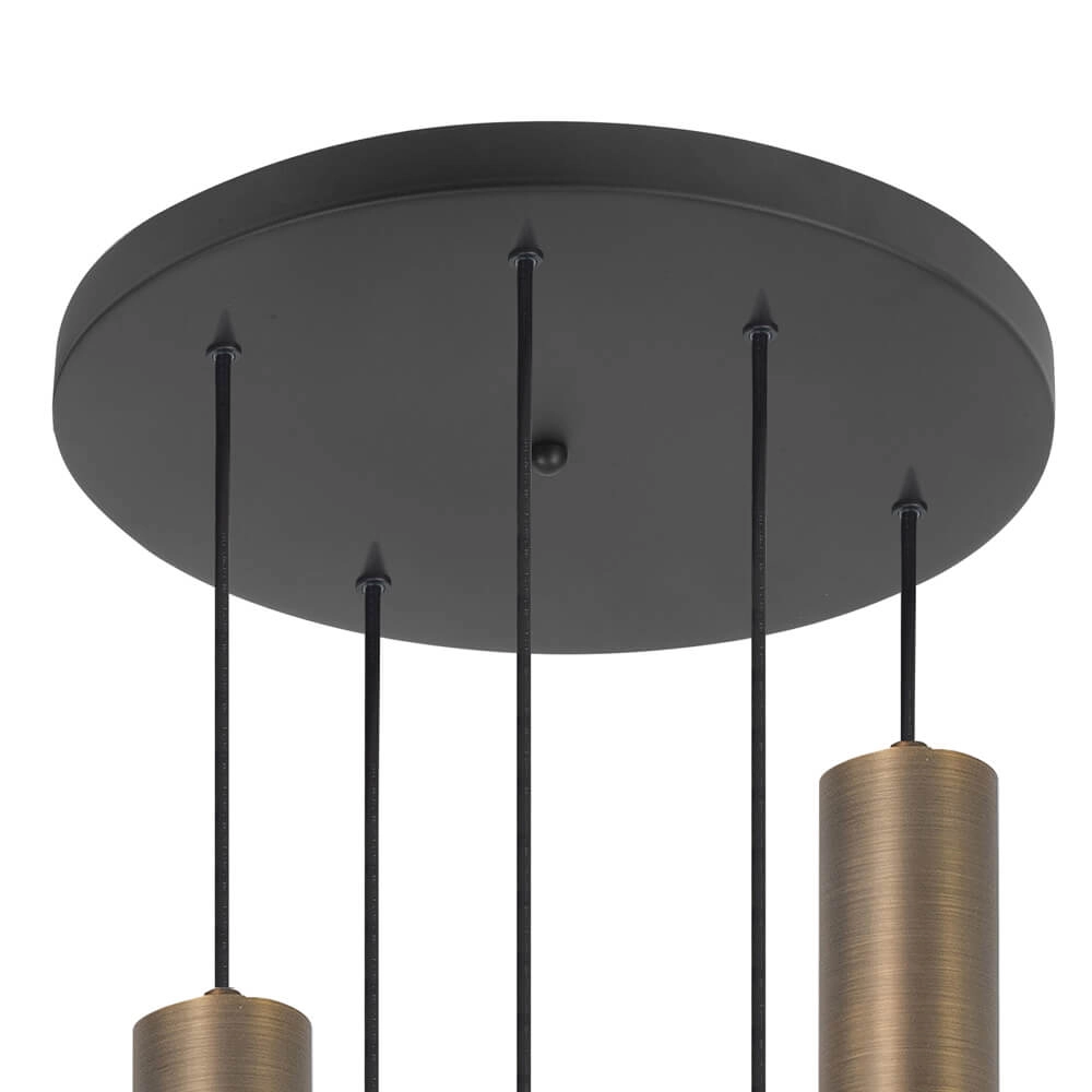 Suspension ronde Perugia bronze - 5x GU10 Highlight 8718379046834