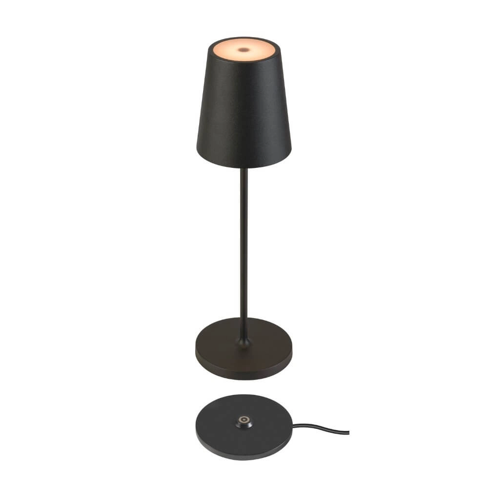 Lampe de table d'extérieur Vinolina Two noir - rechargeable SLV 4024163288323