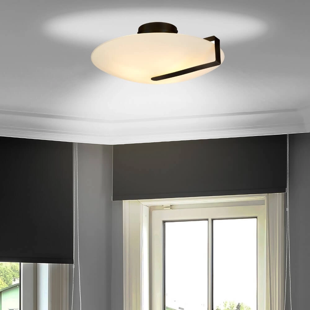 Plafonnier Sundial noir Searchlight 5053423274751