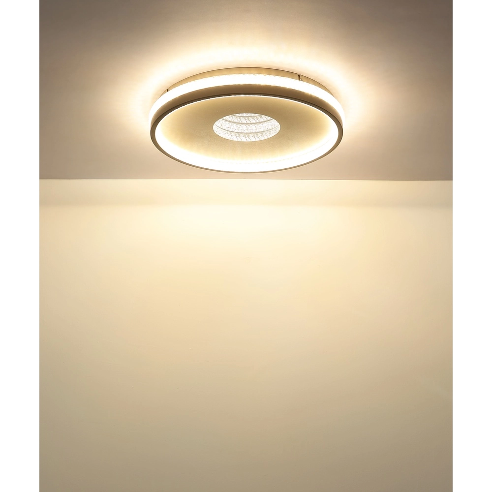 Plafonnier design Shirley brun sable Ø 41cm Globo 9007371575350