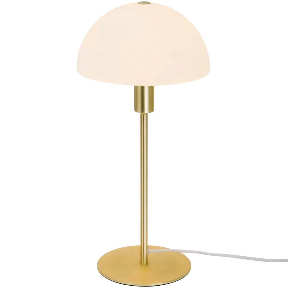 Lampe de table Ellen laiton avec blanc Nordlux 5704924005503