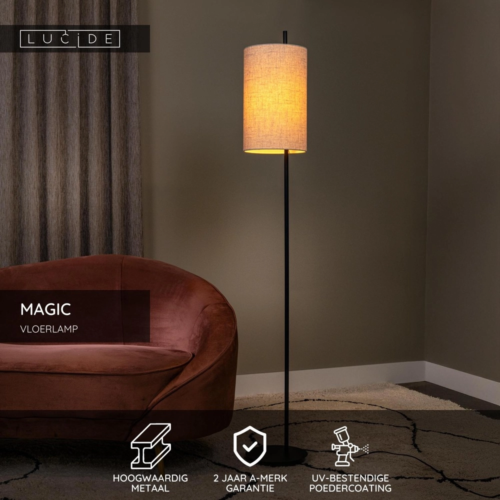 Lampe de pied Magic Noir Lucide 5411212680082
