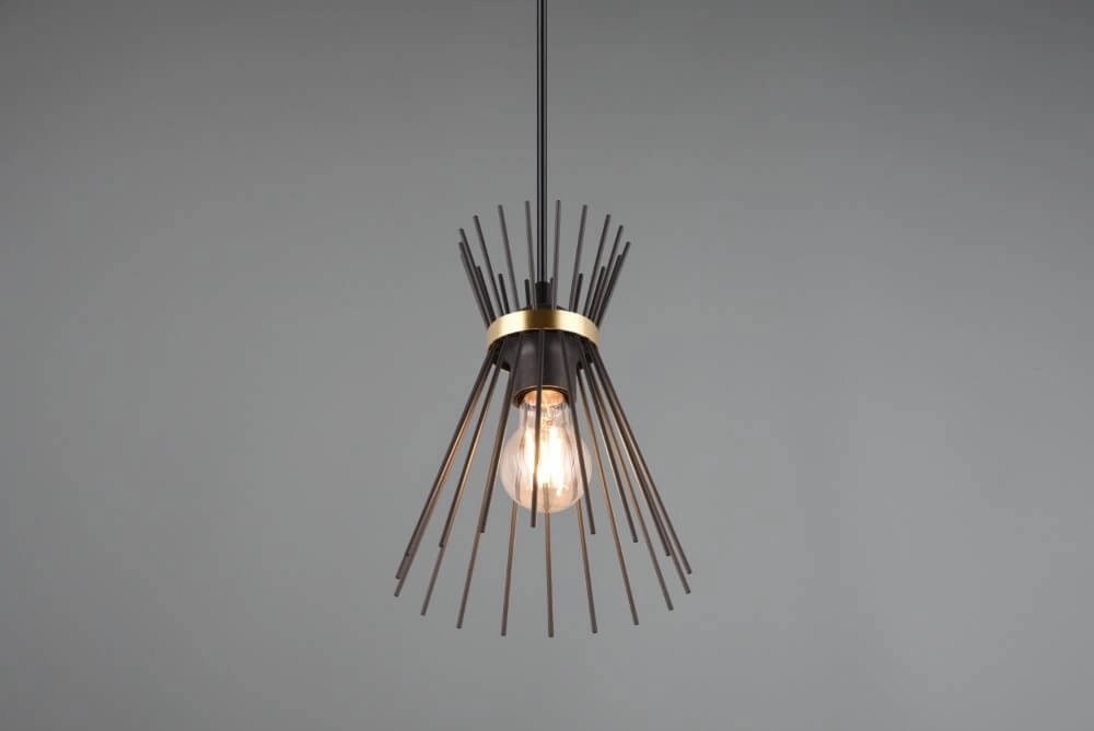 Lampe suspendue Rod conception noir Trio 4017807576788