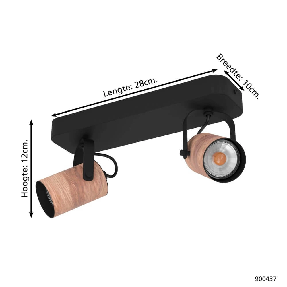 Spot de plafond 2 lumières Cayuca rural Eglo 9008606239993