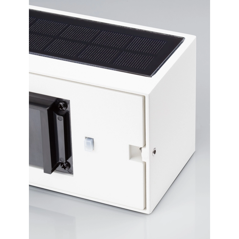 Applique solaire Brown blanc avec du bois Lyora 5212017449467