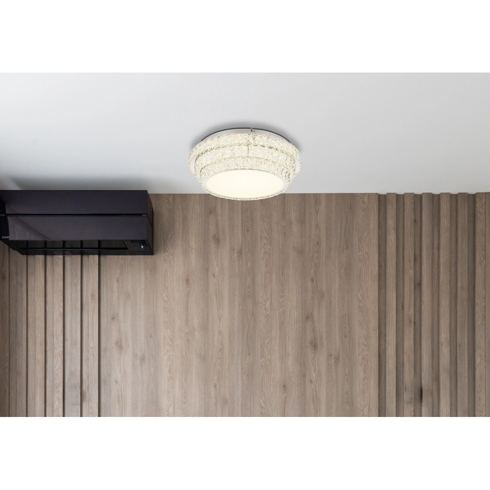 Lampe de plafond Klara Ø 50cm chromé Globo 9007371459087