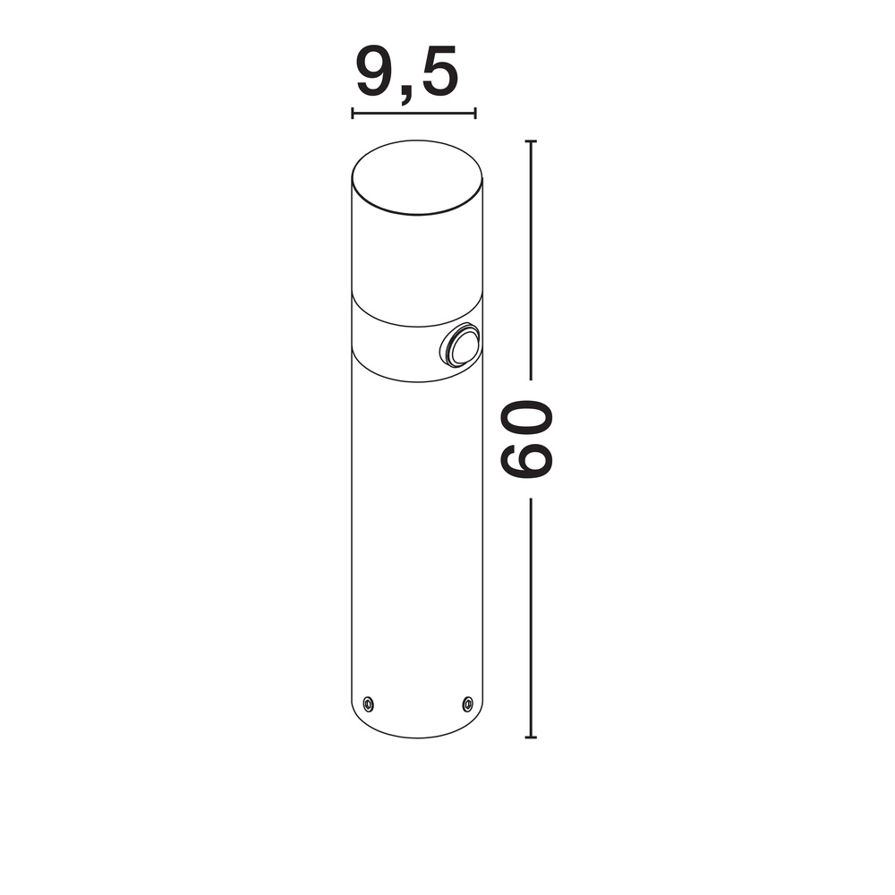 Lampe de jardin design Paul Noir avec capteur Lyora 5212017448262
