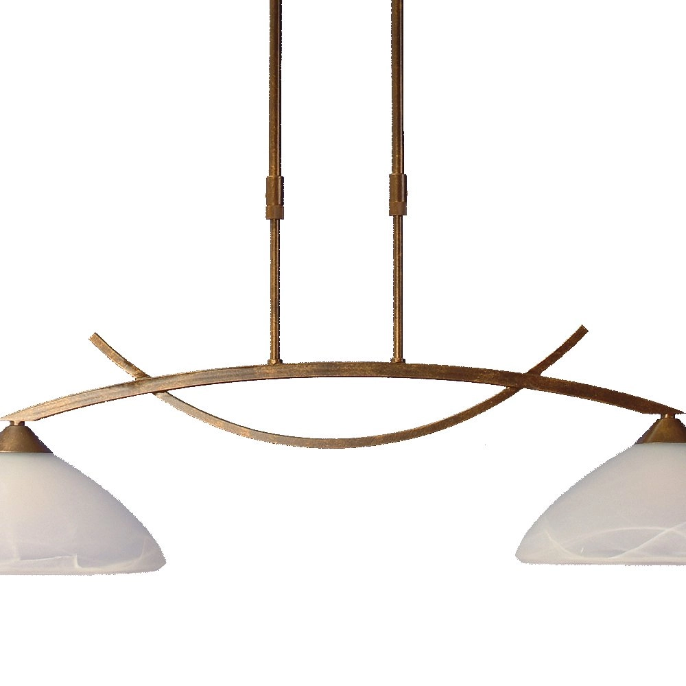 Lampe suspendue salle à manger Verona 1 Brun bronze à 2 lumières Masterlight 8718121005331