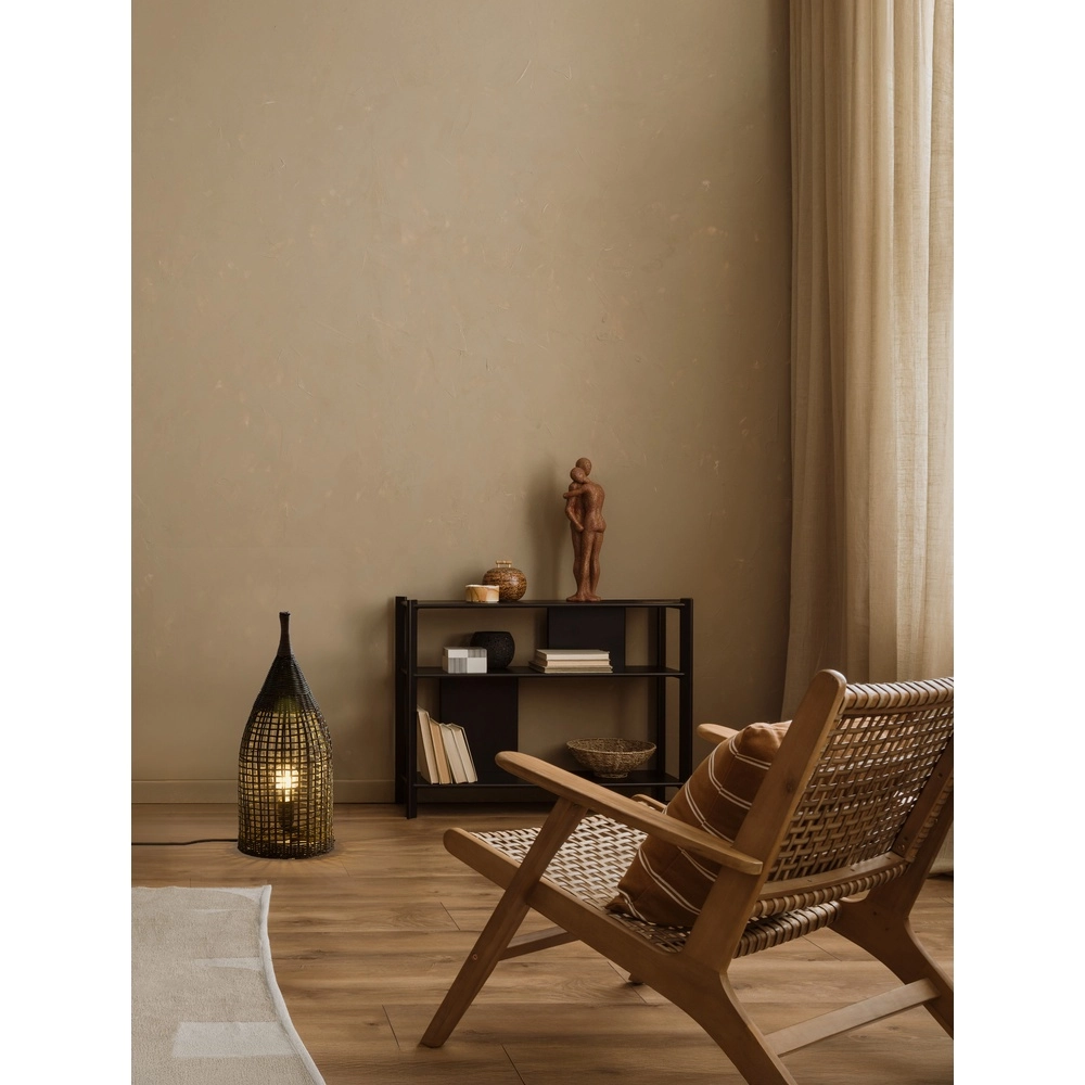Lampadaire bohème Naos rotin 54,5H noir Lyora 5212017477576