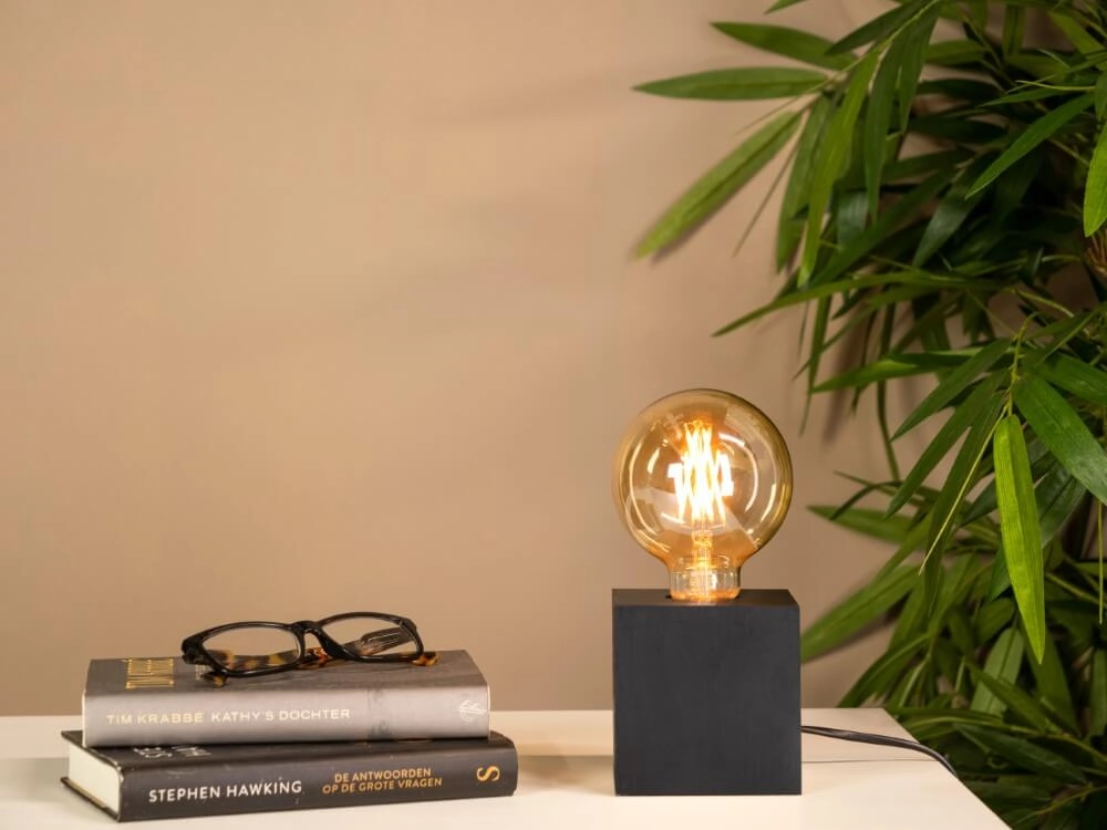 Lampe de table Prestwick 2 Bois sombre Eglo 9002759437343
