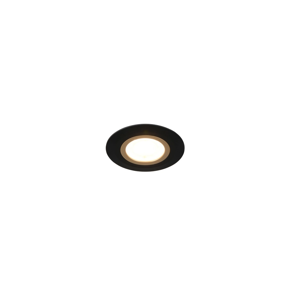 Projecteur encastré Marra noir avec or