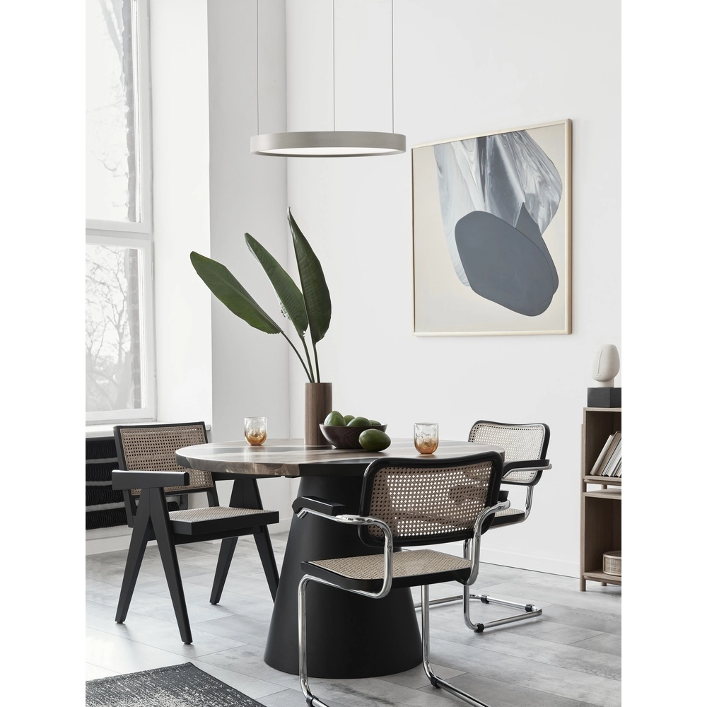 Suspension ronde Perrine gris argenté Ø 40cm Lyora 5212017438393