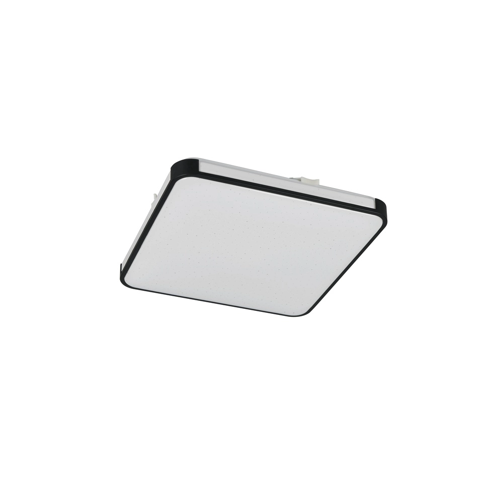 Lampe de plafond Relus Carré noir 27 x 27 cm Trio 4017807704716