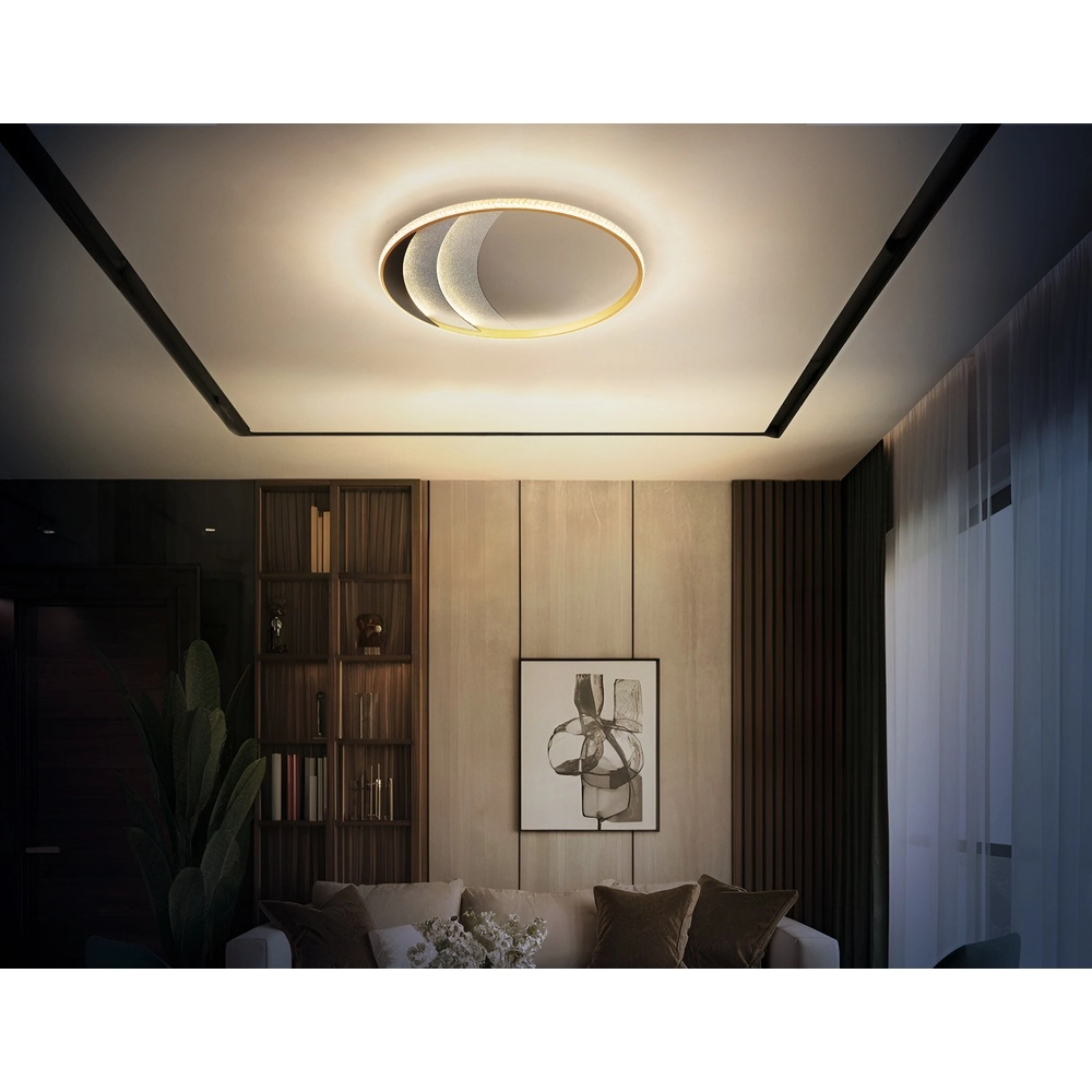 Lampe de plafond unique Constance noir avec or Ø 52cm Globo 9007371572847