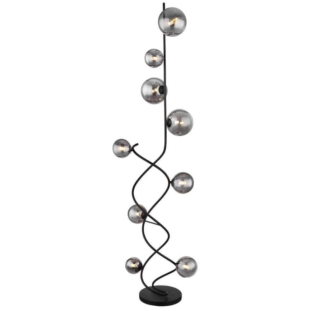 Lampadaire noir Riha 9-Lumière Lampadaire noir Riha 9-Lumière