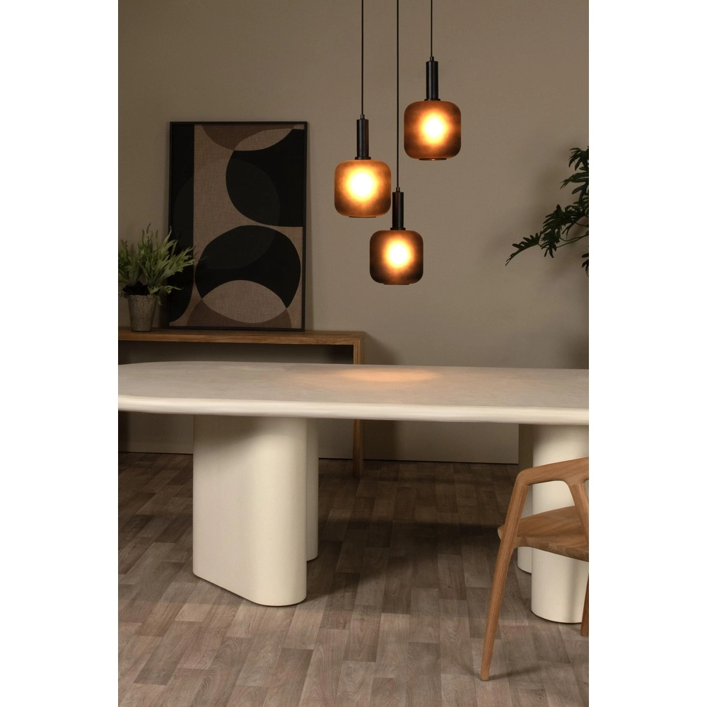 Lampe pendante noire Eloise Round à 3 lumières Lucide 5411212452467