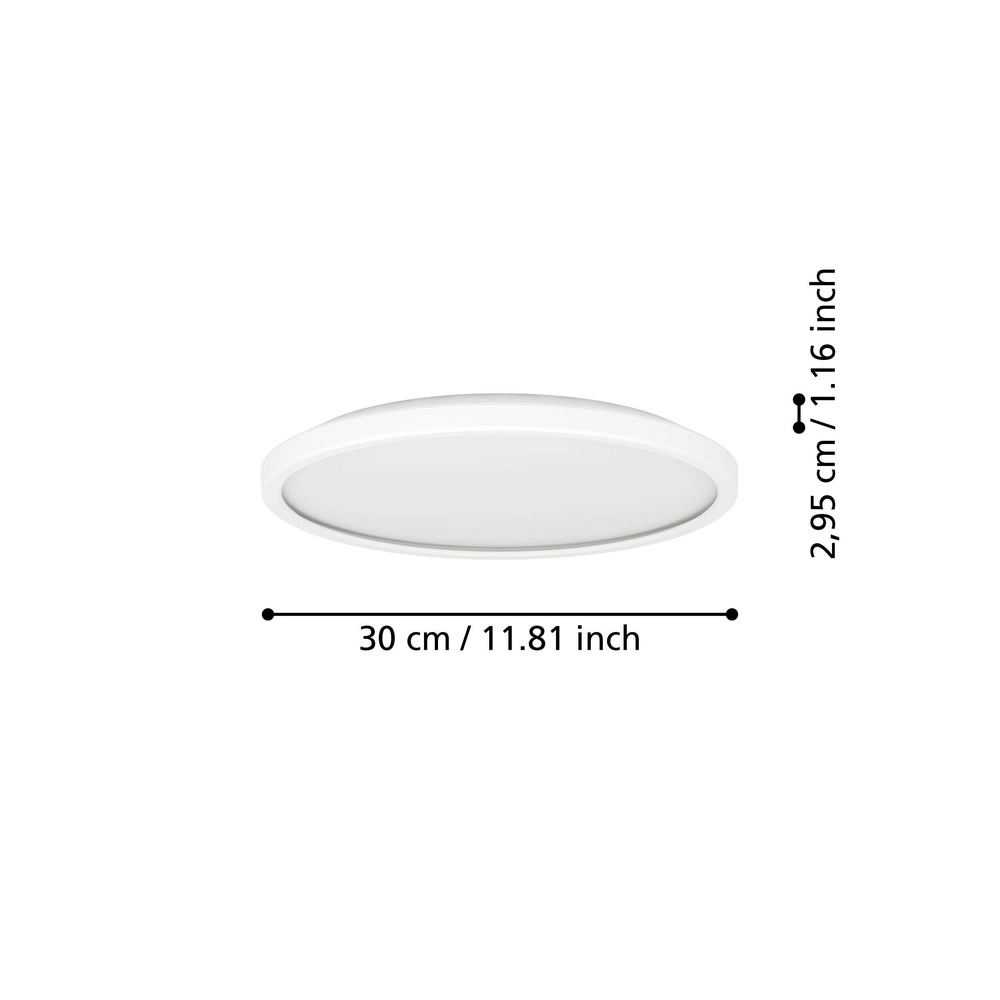 Lampe de salle de bain intelligente Rovito-Z rond - blanc - Ø 30cm Eglo 9008606329779